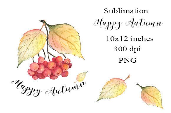 Download Watercolor Sublimation Happy Autumn PNG - Happy Collection