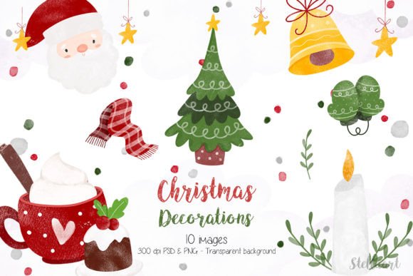 Download Watercolor Christmas Decorations - Decoration Collection