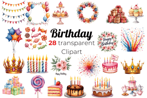 Download Decorations Birthday Watercolor Clipart - Decoration Collection