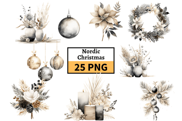 Download Nordic Christmas Decorations Clipart PNG - Decoration Collection