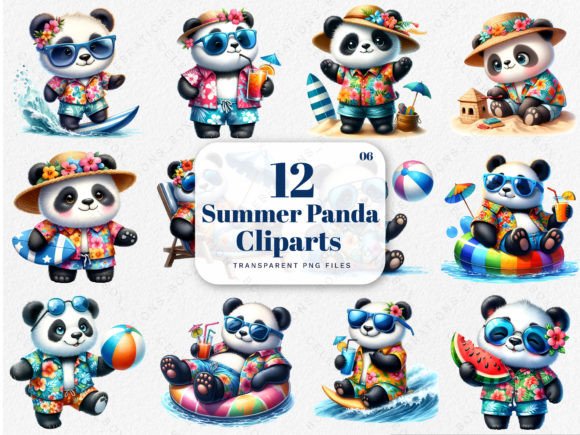 Download Watercolor Hawaii Summer Panda Clipart - Hawaii Collection
