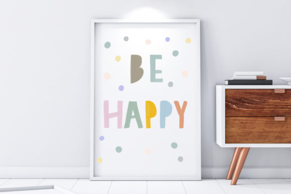 Download Nursery Wall Art-Be Happy - Happy Collection
