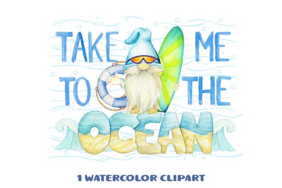 Download Cute Gnome Surfboard Sublimation Design - Premium Resources