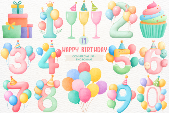 Download Watercolor Happy Birthday Clipart PNG - Happy Collection