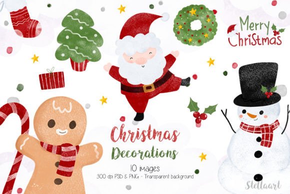 Download Watercolor Christmas Decorations - Decoration Collection