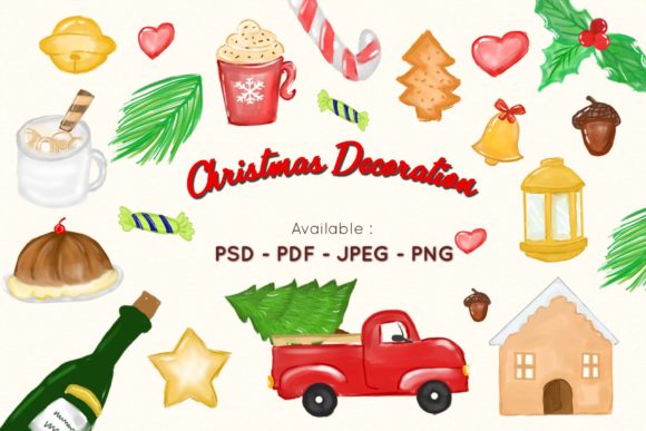 Download Watercolour Christmas Decoration - Decoration Collection
