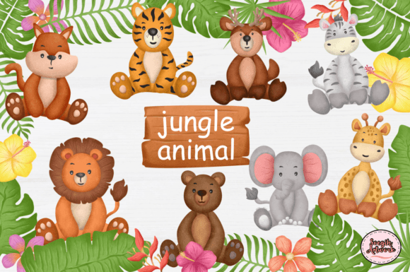 Download Watercolor Animal Jungle Clipart - Jungle Collection